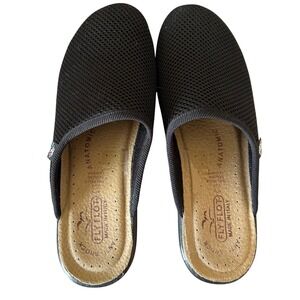 Fly Flot Womens Anatomical Comfort Clogs Mules Slip On Shoes Black‎ Mesh 8